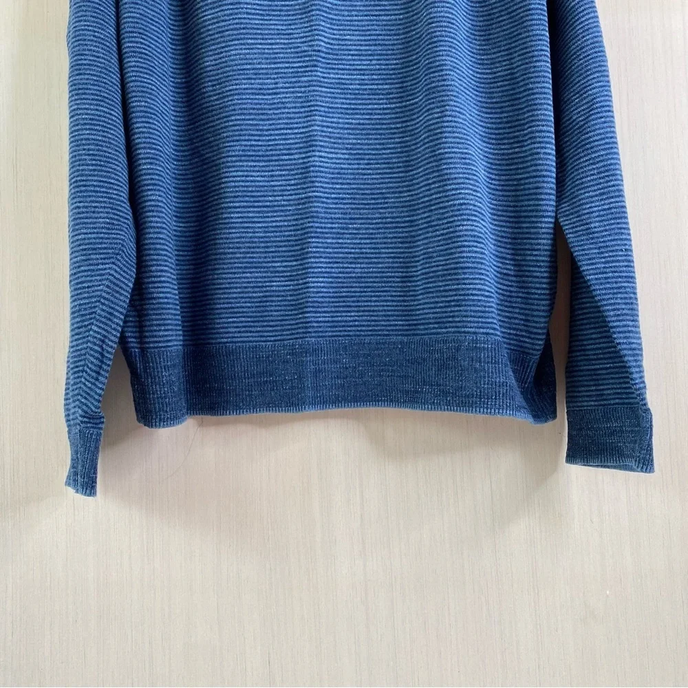 Jos. A. Bank Men’s 1905 Crewneck Raglan Sleeve Sweater Blue Stripe Size XXL